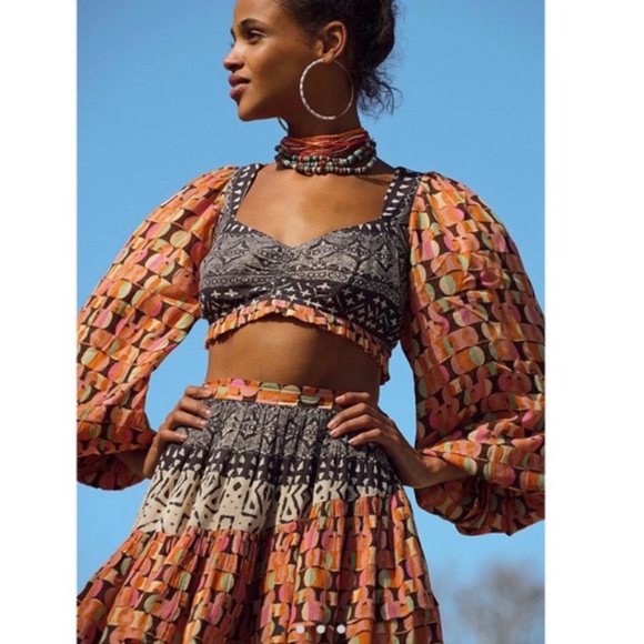 Free People Dresses & Skirts - NWT Free People Naomi Geometric Patterned Skirt Set